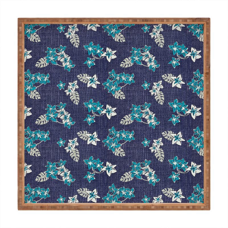 17" Wood Heather Dutton Large Frangipani Tray - society6