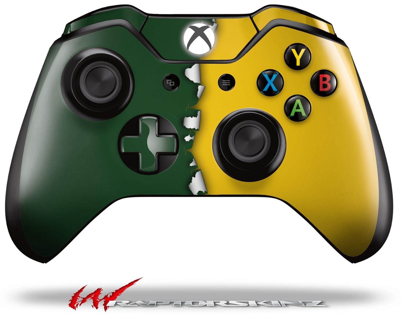 Ripped Colors Green Yellow - Decal Style Skin fits Microsoft XBOX One Wireless Controller - CONTROLLER NOT INCLUDED