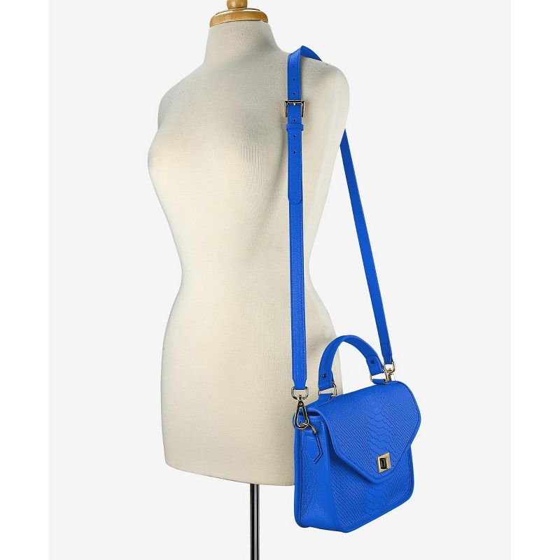 GiGi New York Blue Courtney Satchel Crossbody Bag