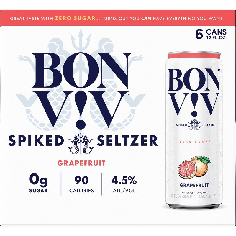 Bon & Viv Grapefruit Spiked Seltzer - 6pk/12 fl oz Cans