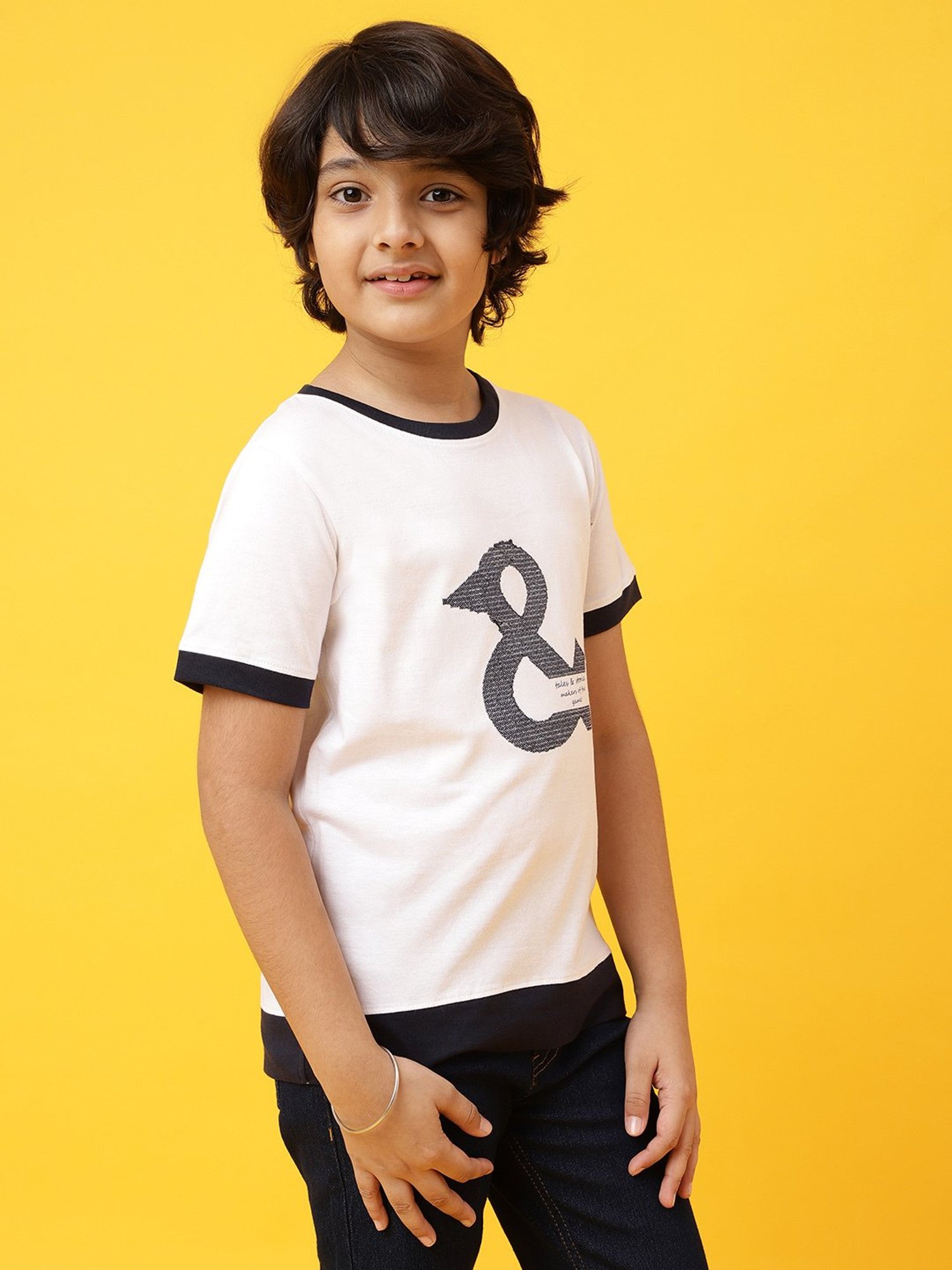 Tales & Stories Kids White Printed T-Shirt