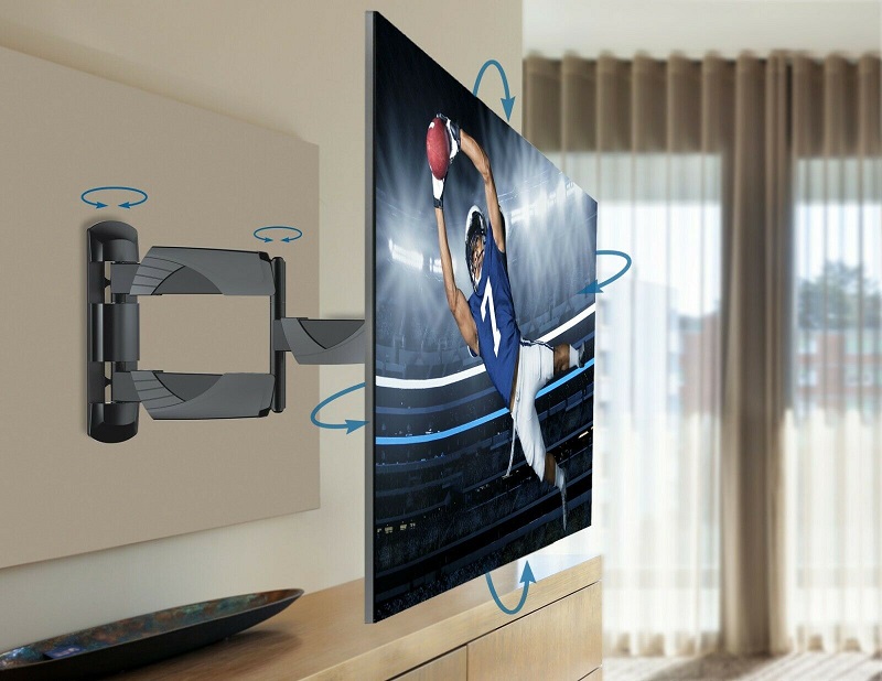 QualGear QG-TM-A-013 Universal Ultra Slim Low Profile Articulating Wall Mount for 23-42 Inches LED TV, Black