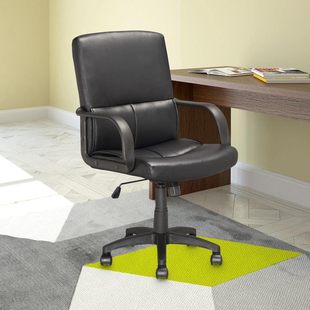 CorLiving LOF-308-O Executive Office Chair in Black Leatherette