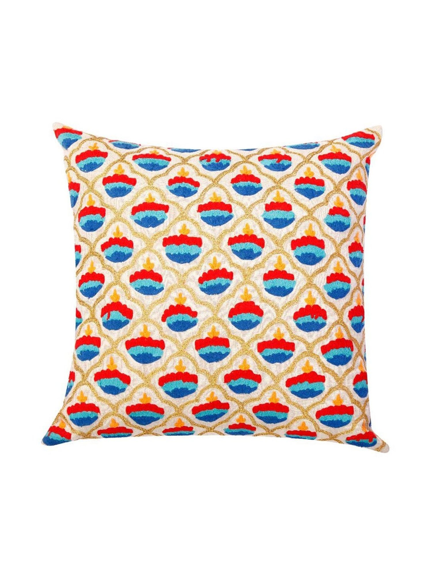 Home4U Multicolor Cotton Linen Cushion Cover