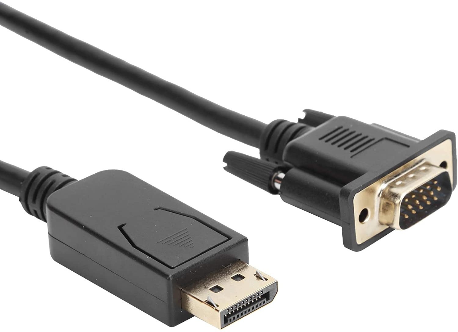 KUIDAMOS Black Cable DP to VGA Cable Compatible for Lenovo Dell HP ASUS and Other Brand Display Port to DVI-D Adapter(1.8 Meters)