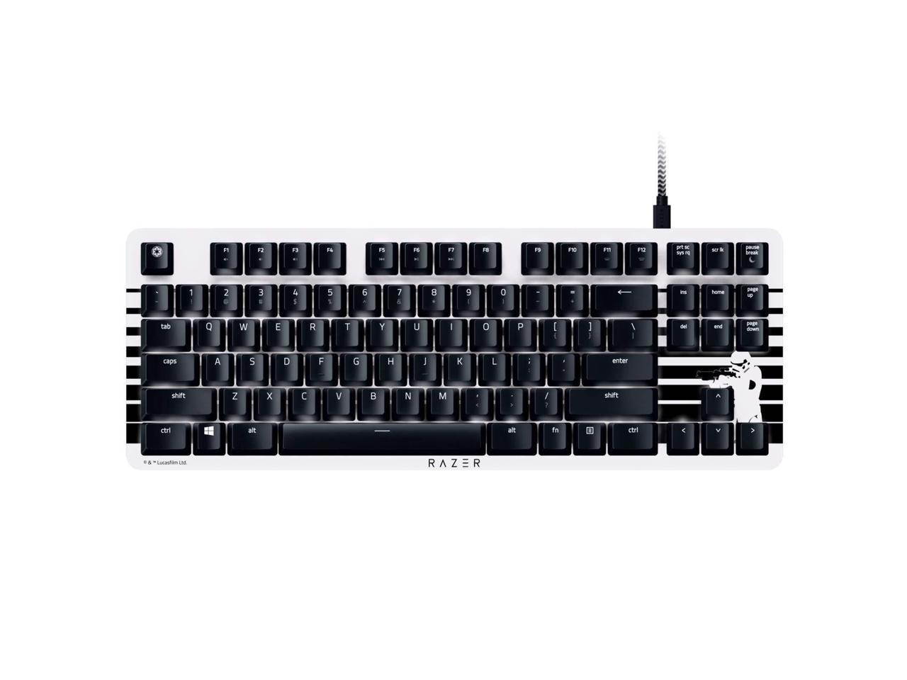 Razer Atheris Ambidextrous Wireless Mouse&BlackWidow Lite Mechanical Tenkeyless Keyboard - Stormtrooper Limited Edition