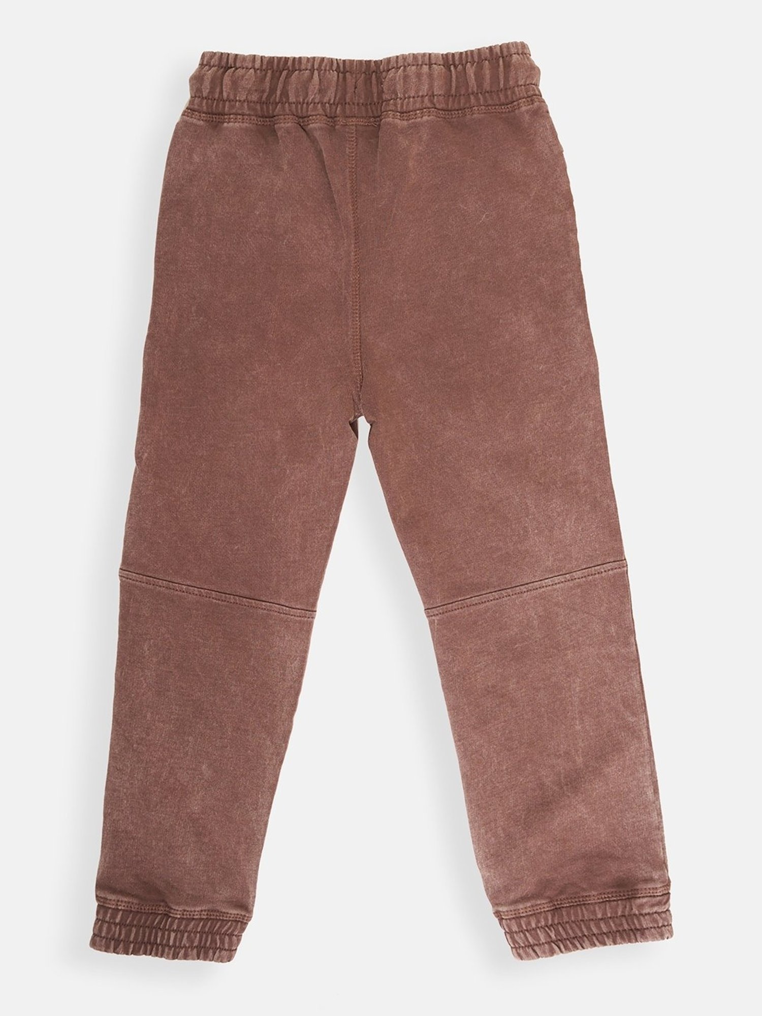 Angel & Rocket Kids Brown Cotton Washed Joggers