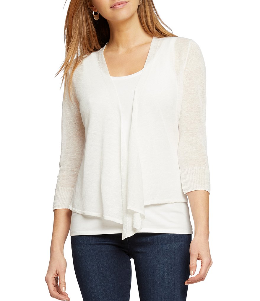 NIC + ZOE Light Weight 4-Way Linen Blend Cardigan