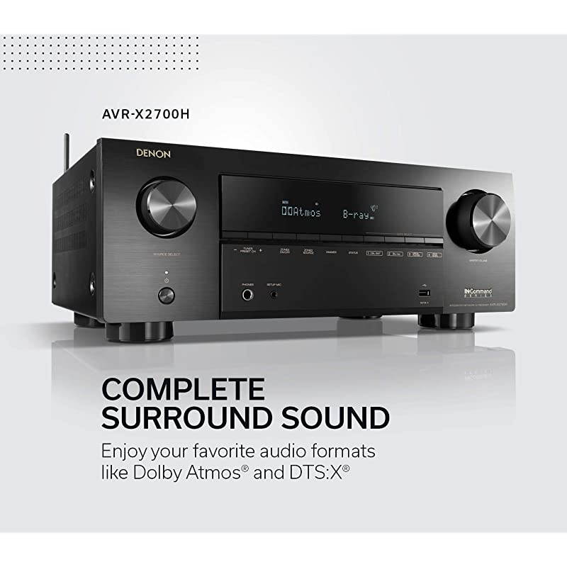 AVR-X2700H 8K Ultra HD 7.2 Channel (95 Watt X 7) AV Receiver 2020 Model - Built for Gaming, Music Streaming, 3D Audio & Video, Alexa + HEOS