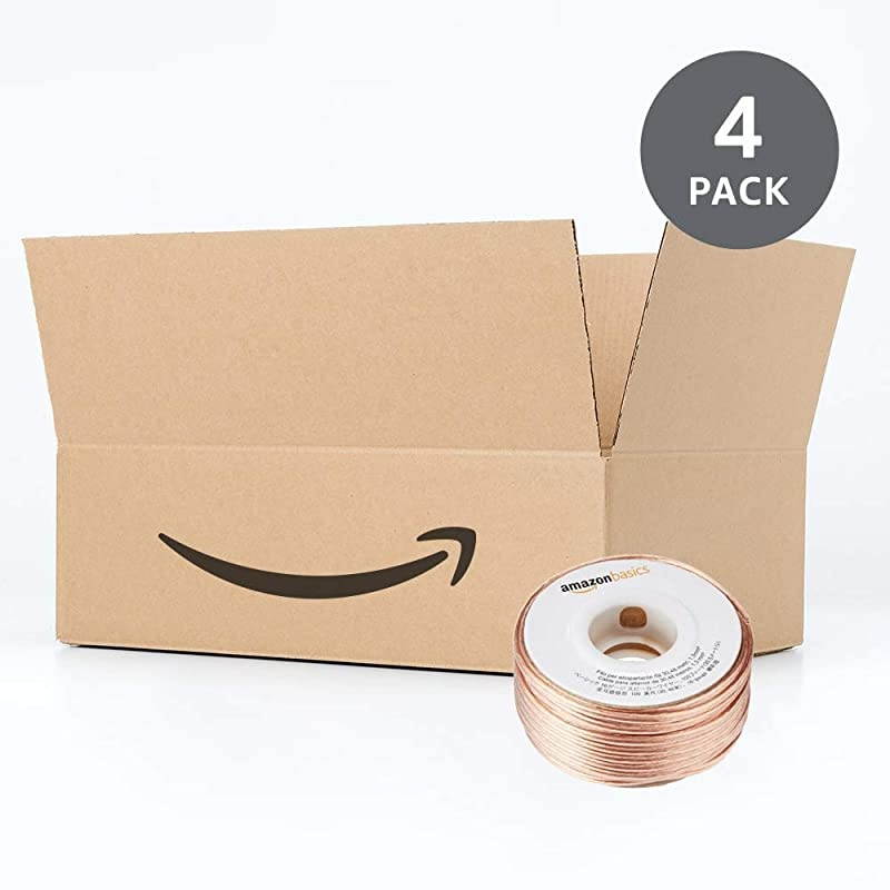 Basics 16-Gauge Speaker Wire Cable, 100 Feet - 4-Pack