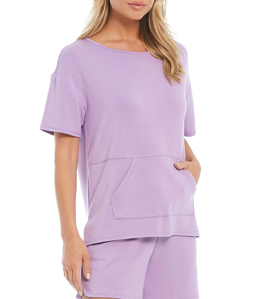 Westbound Soft Cozy Short Sleeve Jewel Neck Pullover