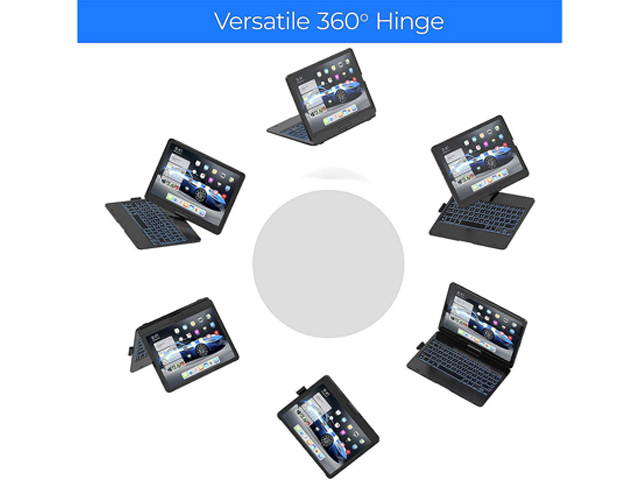 Typecase iPad Pro 11 2018 Keyboard Case with 360 Degree Hinge and Backlit Keys, Black