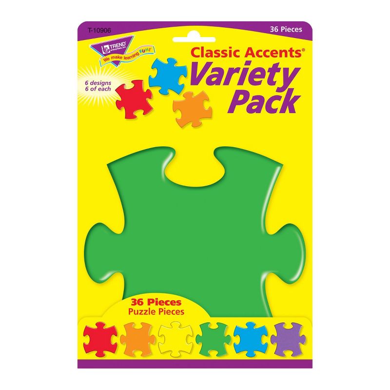3pk Classic Accents Variety Pack Puzzle Shapes - TREND