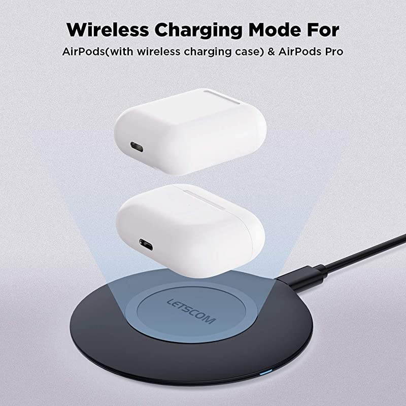 Wireless Charger, Qi-Certified 15W Max Fast Wireless Charging Pad, Compatible with iPhone 12/12 Pro/12 Pro Max/SE 2020/11 Pro Max, Galaxy Note 10/Note 10+/S10/S10+/S10E (No AC Adapter)