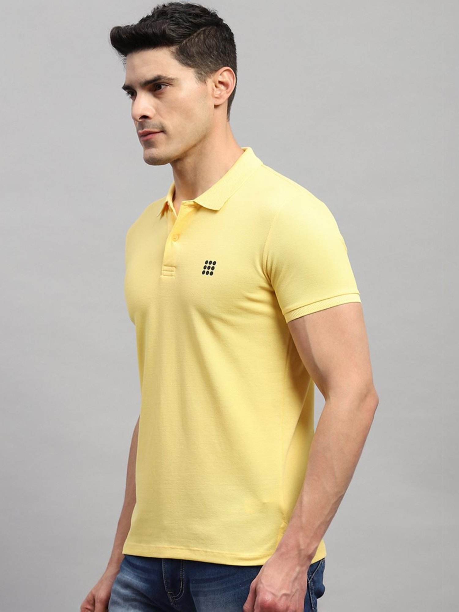 Rock.it Yellow Regular Fit Polo T-Shirt