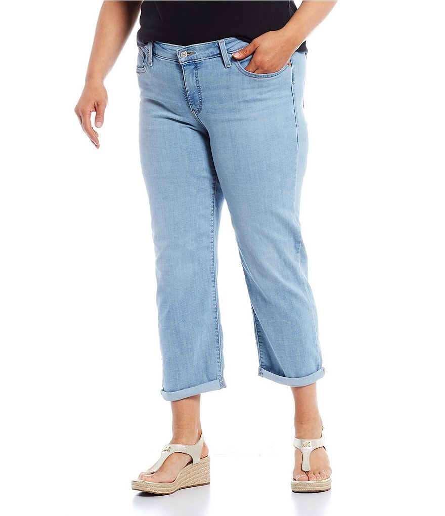 Levi's Plus Size Boyfriend Cropped Tapered Leg Jeans