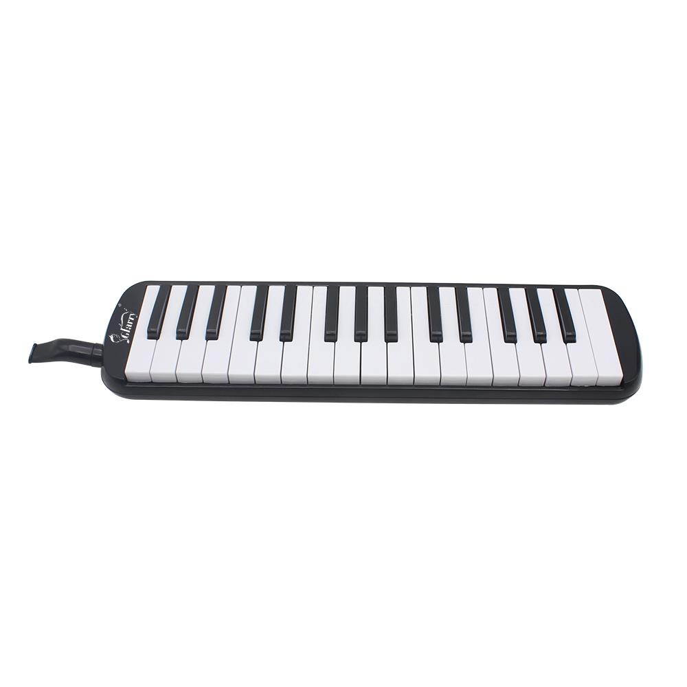 32 Piano Keys Melodica Musical Instrument for Beginners w/ Carrying Bag Black