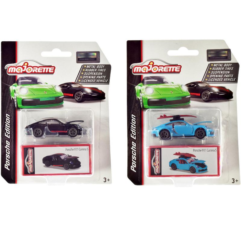 Deluxe 2020 Porsche 911 Carrera S Set of 6 pieces 1/64 Diecast Model Cars by Majorette