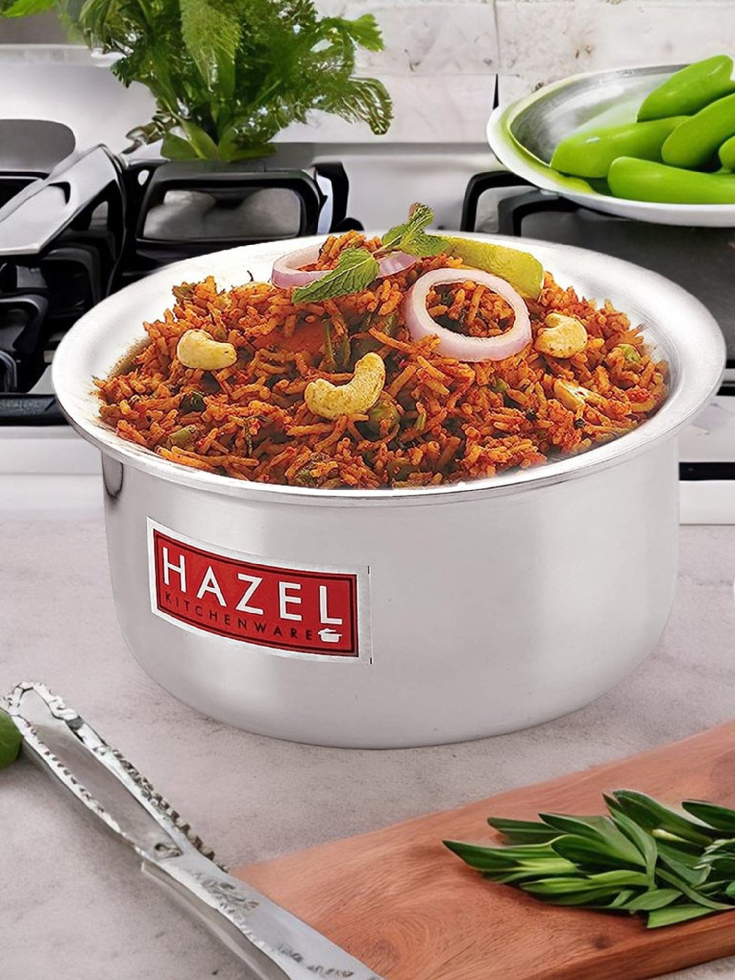 HAZEL Silver Aluminium 205 mm Tope (4000 ml) - Set of 1