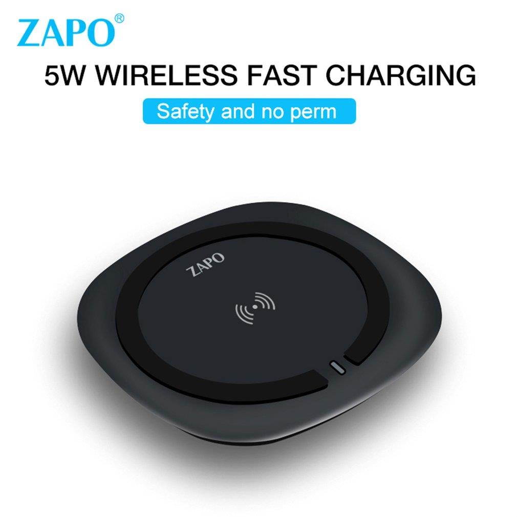 ZAPO W5-E Qi Wireless Fast Charger Universal Slim Phone Charger Charging Pad