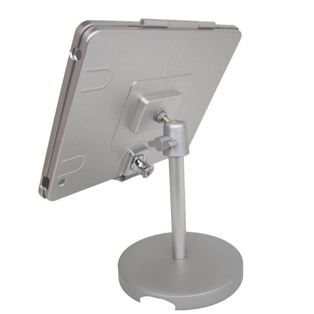 ANGEL POS Desktop Anti-Theft POS Stand Holder Compatible with iPad Enclosure with Lock & Key for Retail Kiosk - Rotates and Swivel