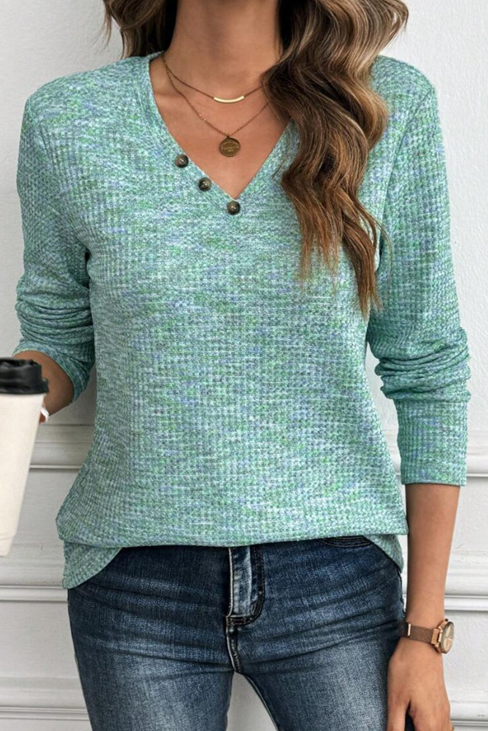 Bohemian Patterned Pullover Long Sleeve Blouse