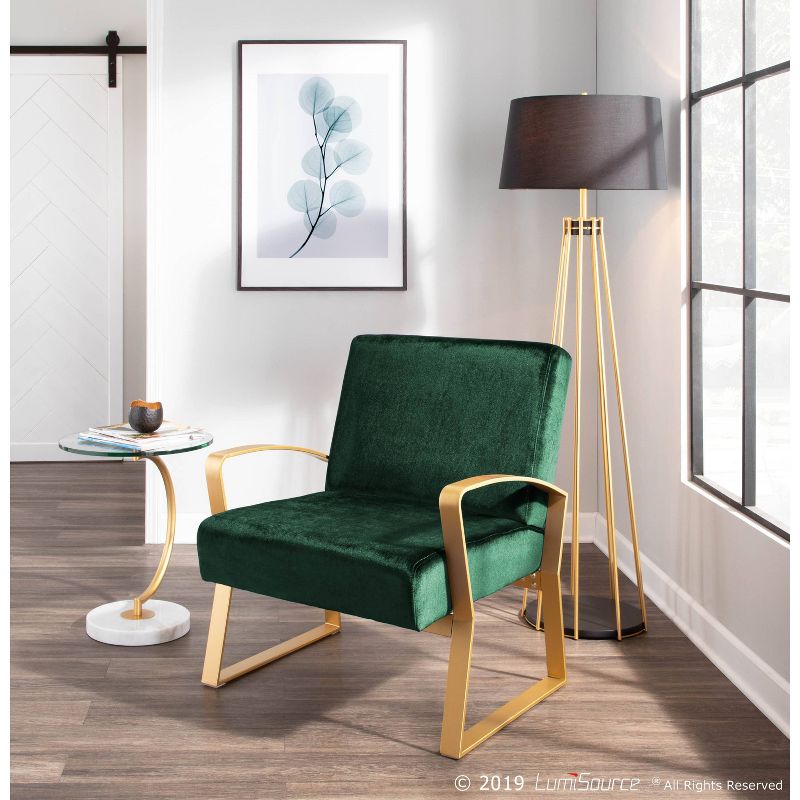 Canary Contemporary Floor Lamp with Metal Shade Black (Includes LED Light Bulb) - LumiSource