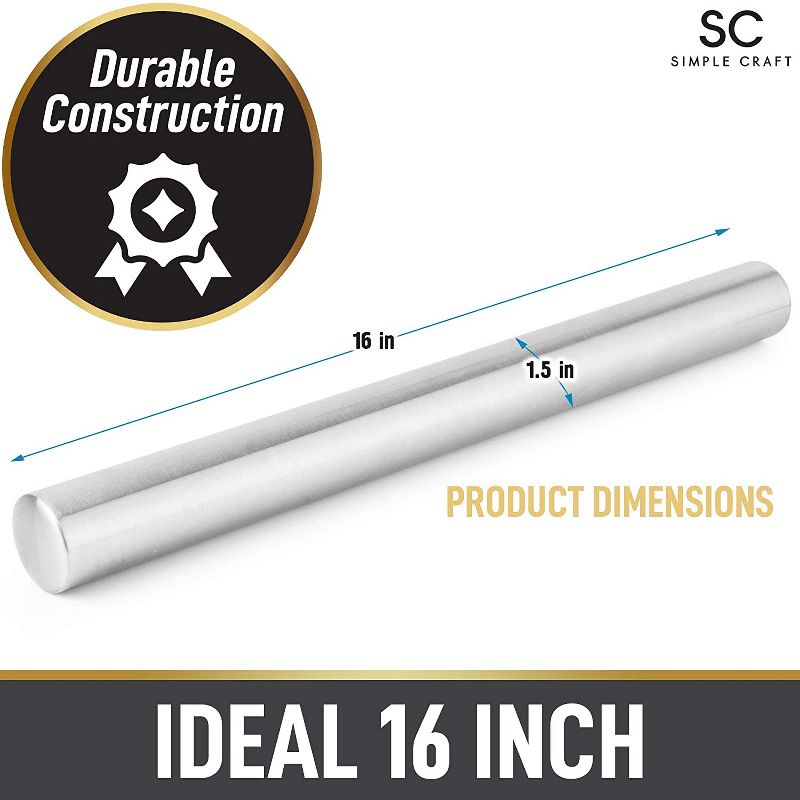 Simple Craft Stainless Steel Rolling Pin