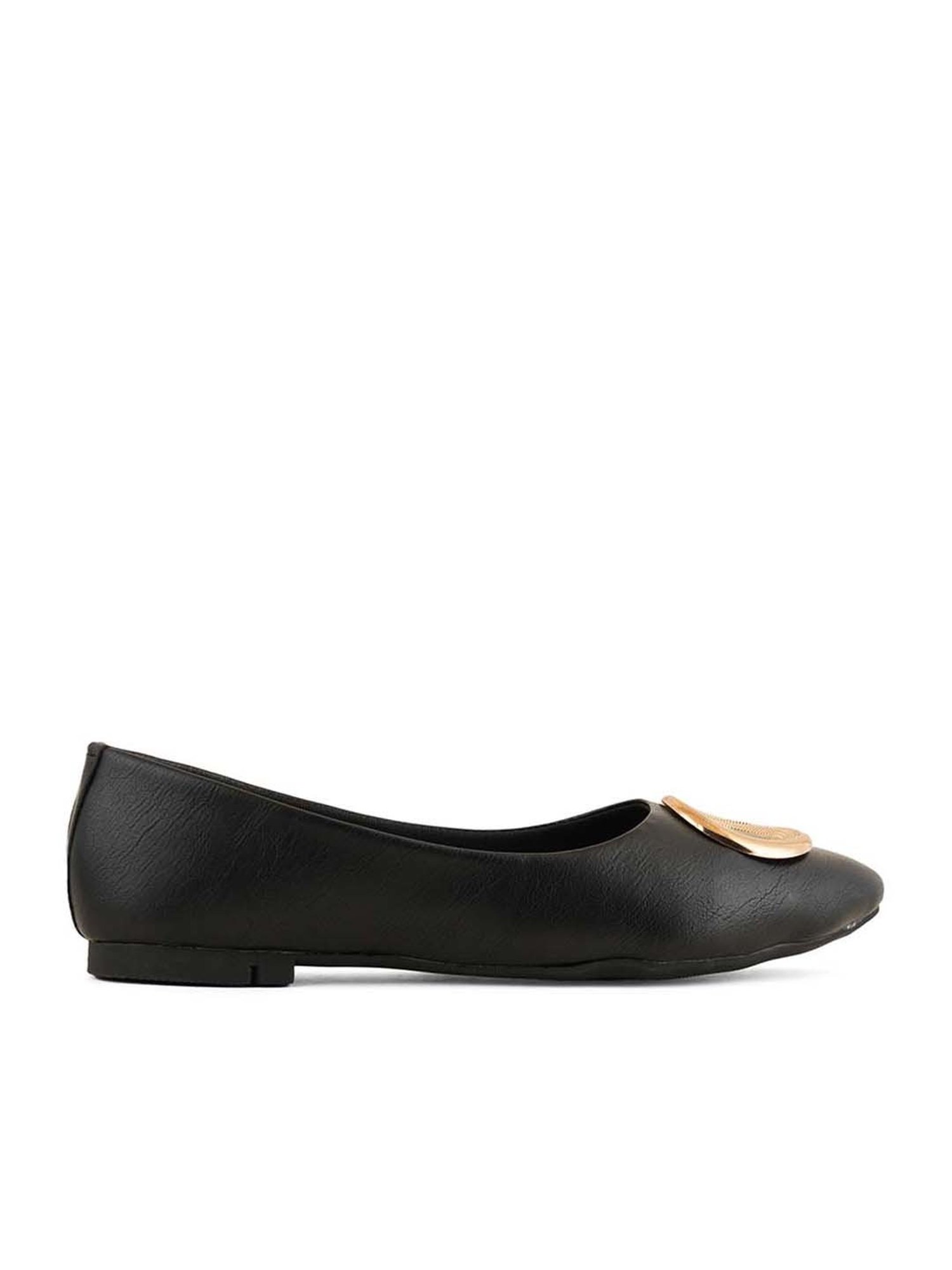 Scentra Women's Black Flat Ballets
