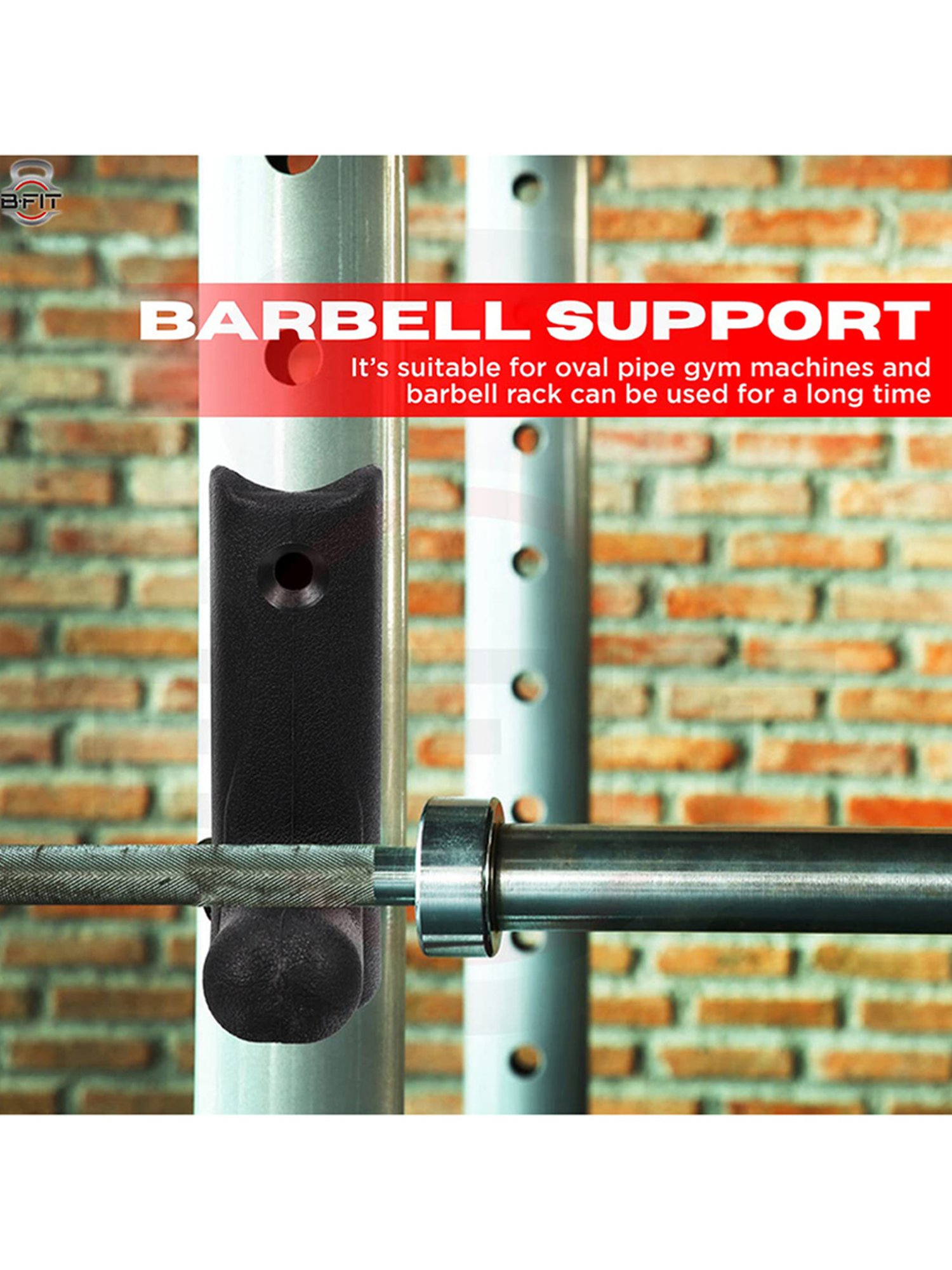 B Fit Rod Holder for Gym Machines Set of 4 (Black)