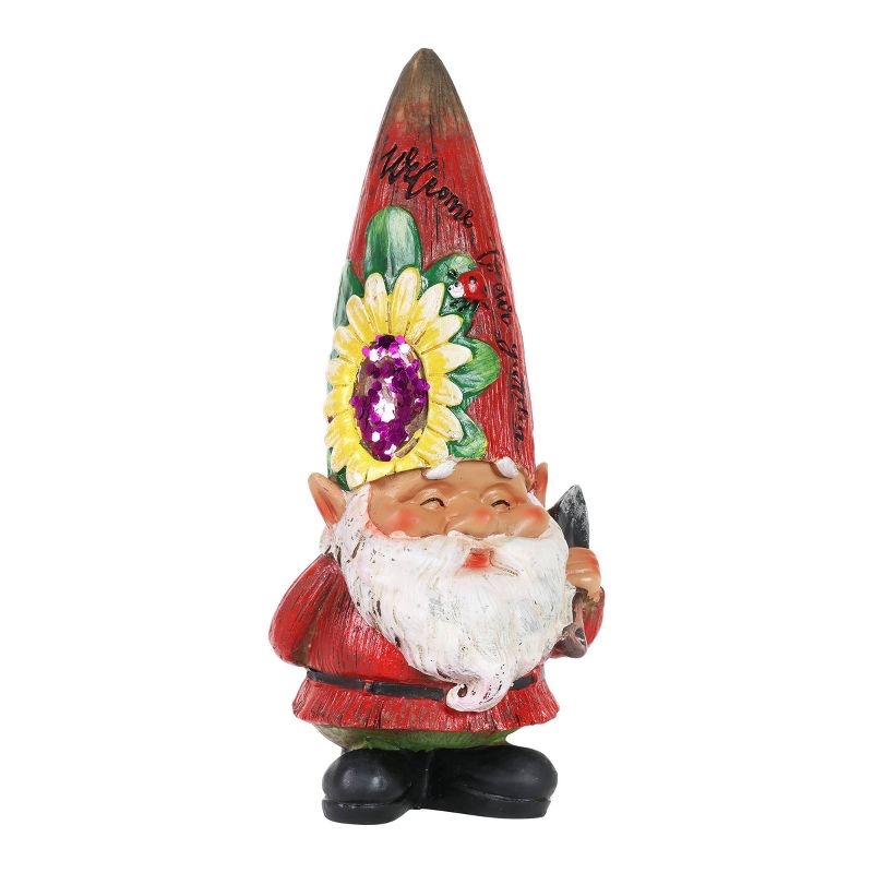 10.43" Resin Garden Gnome Red - Exhart
