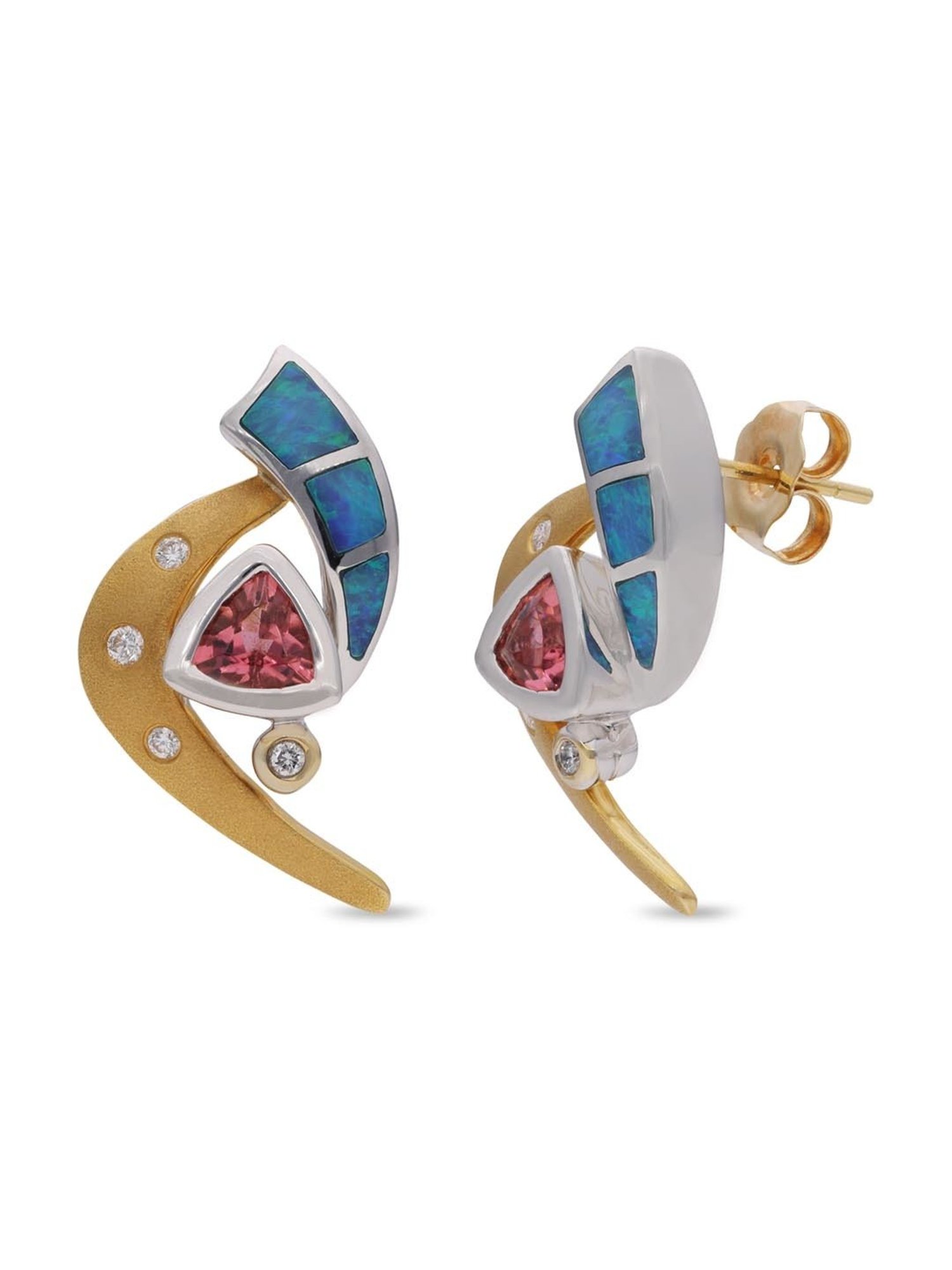 CKC 18k Gold & Diamond Earrings for Women