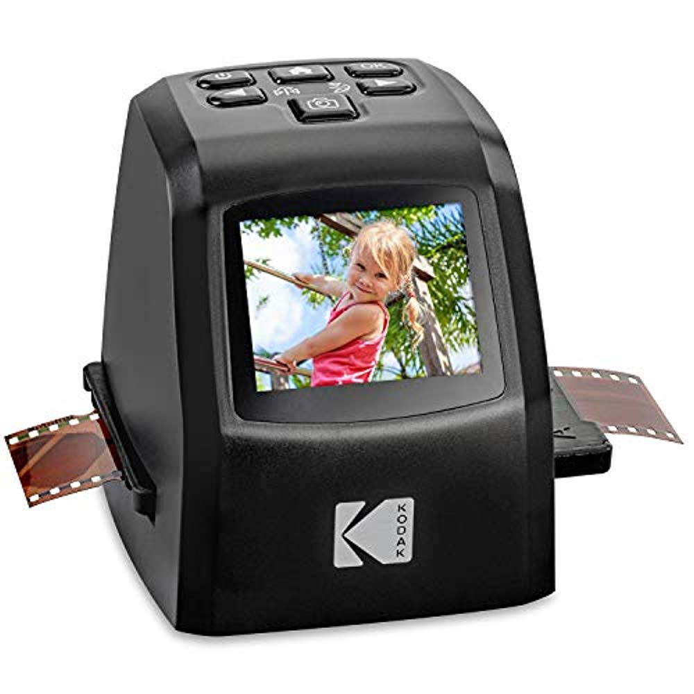 kodak mini digital film & slide scanner  converts 35mm, 126, 110, super 8 & 8mm film negatives & slides to 22 megapixel jpeg images  includes  2.4 lcd screen  easy load film adapters