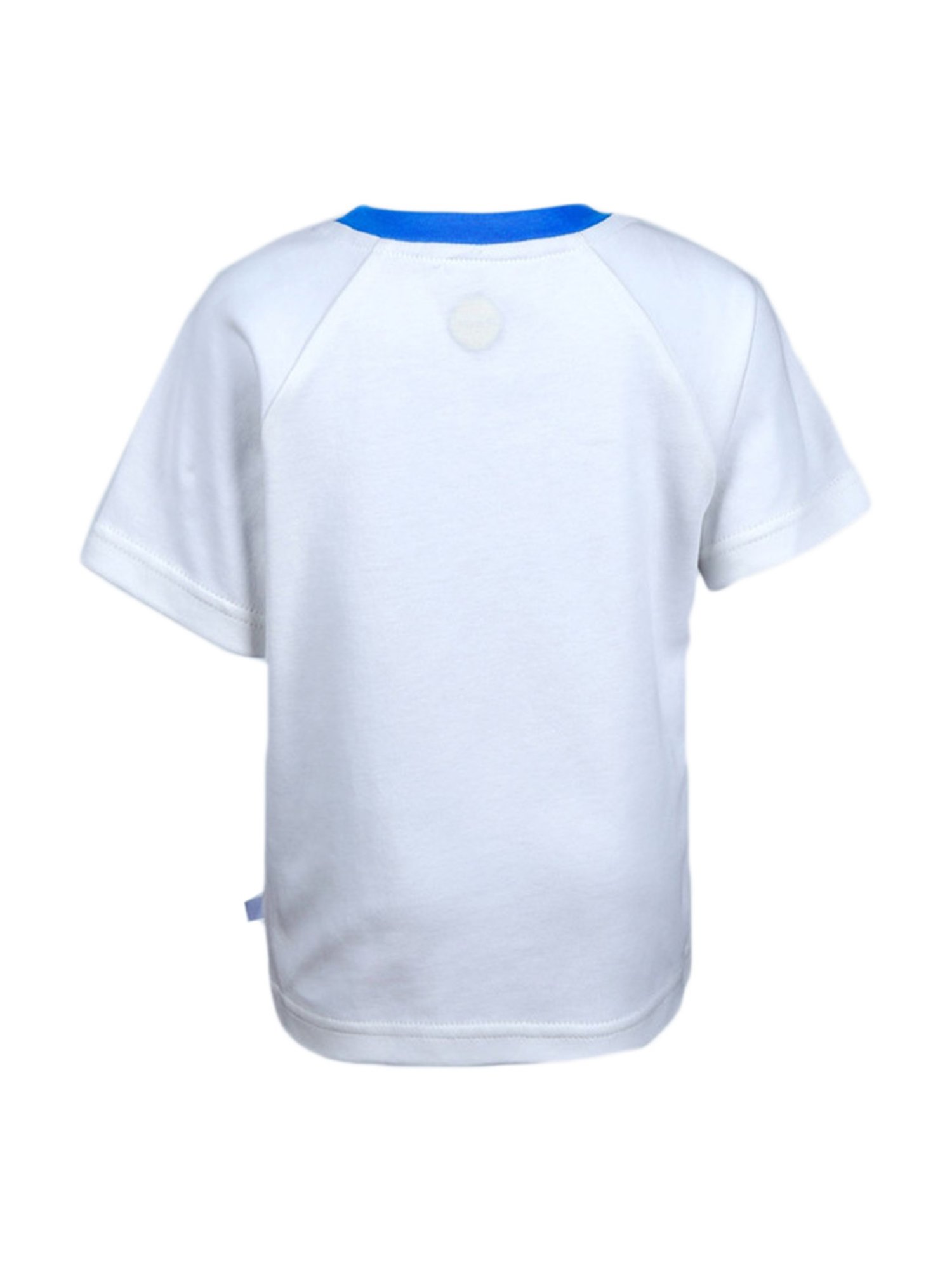 Pranava Boys Blue Cotton Printed T-Shirt