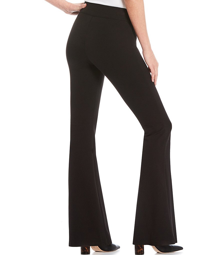 Slim Factor by Investments Ponte Knit Classic Waist Flare Leg Pants