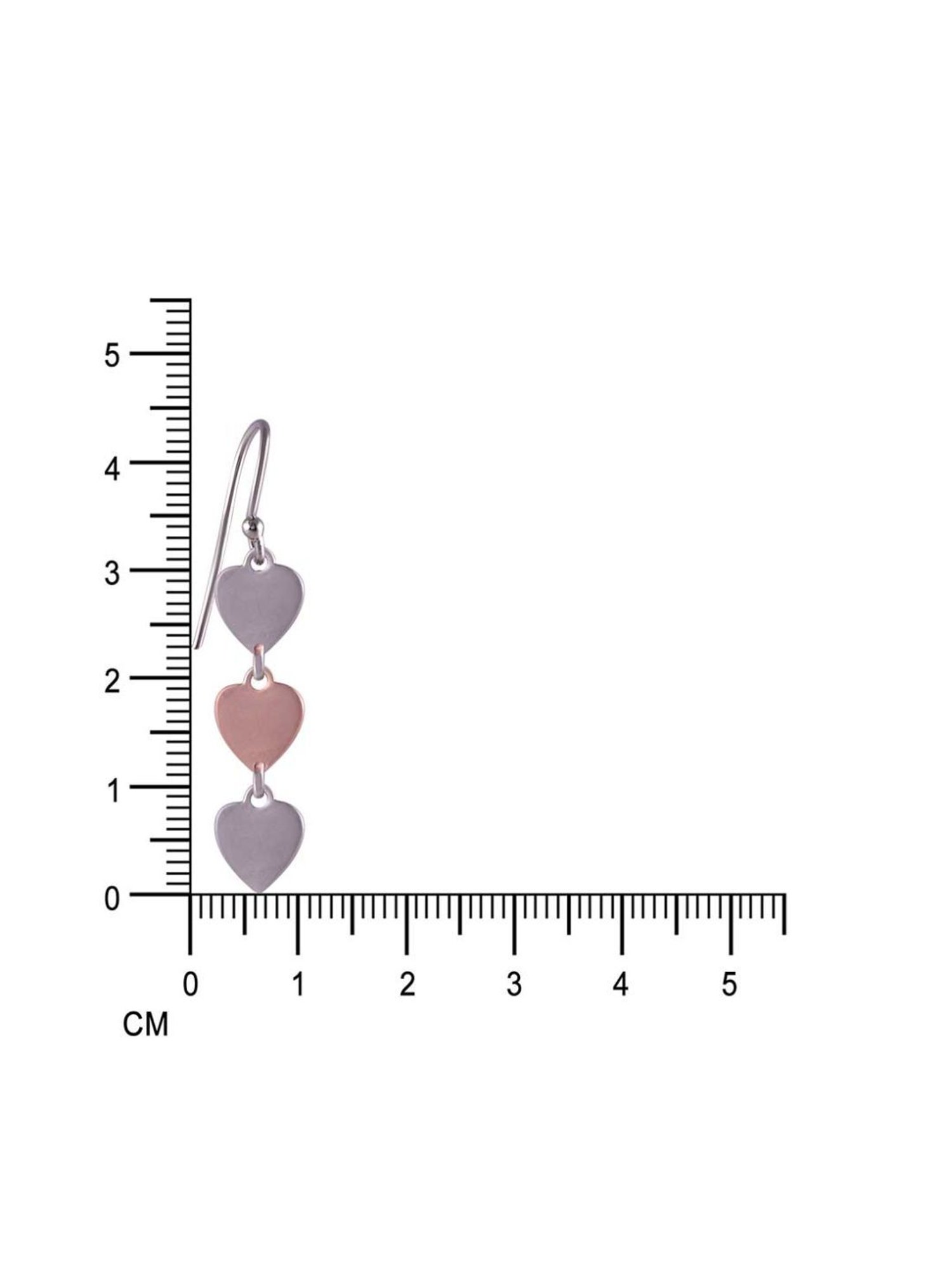 Rihi by P.C. Chandra Jewellers 925 Silver Heart Necklace with Earring Set for Women & Girls