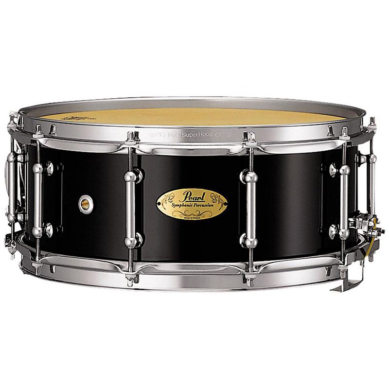 Pearl Concert Series Snare Drum with Stand and Free Bag 14 x 5.5 in. Piano Black