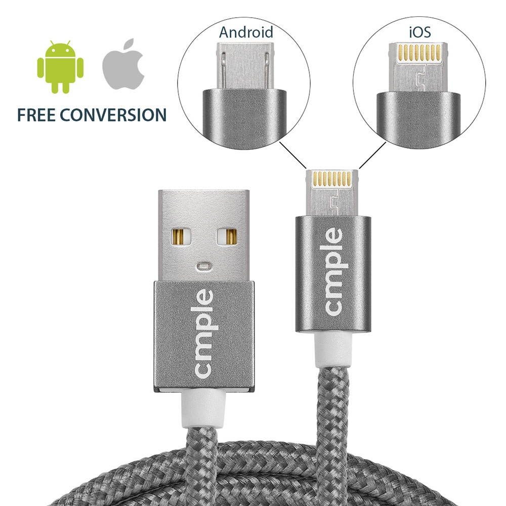 cmple  ios/android phone tablet cable charger