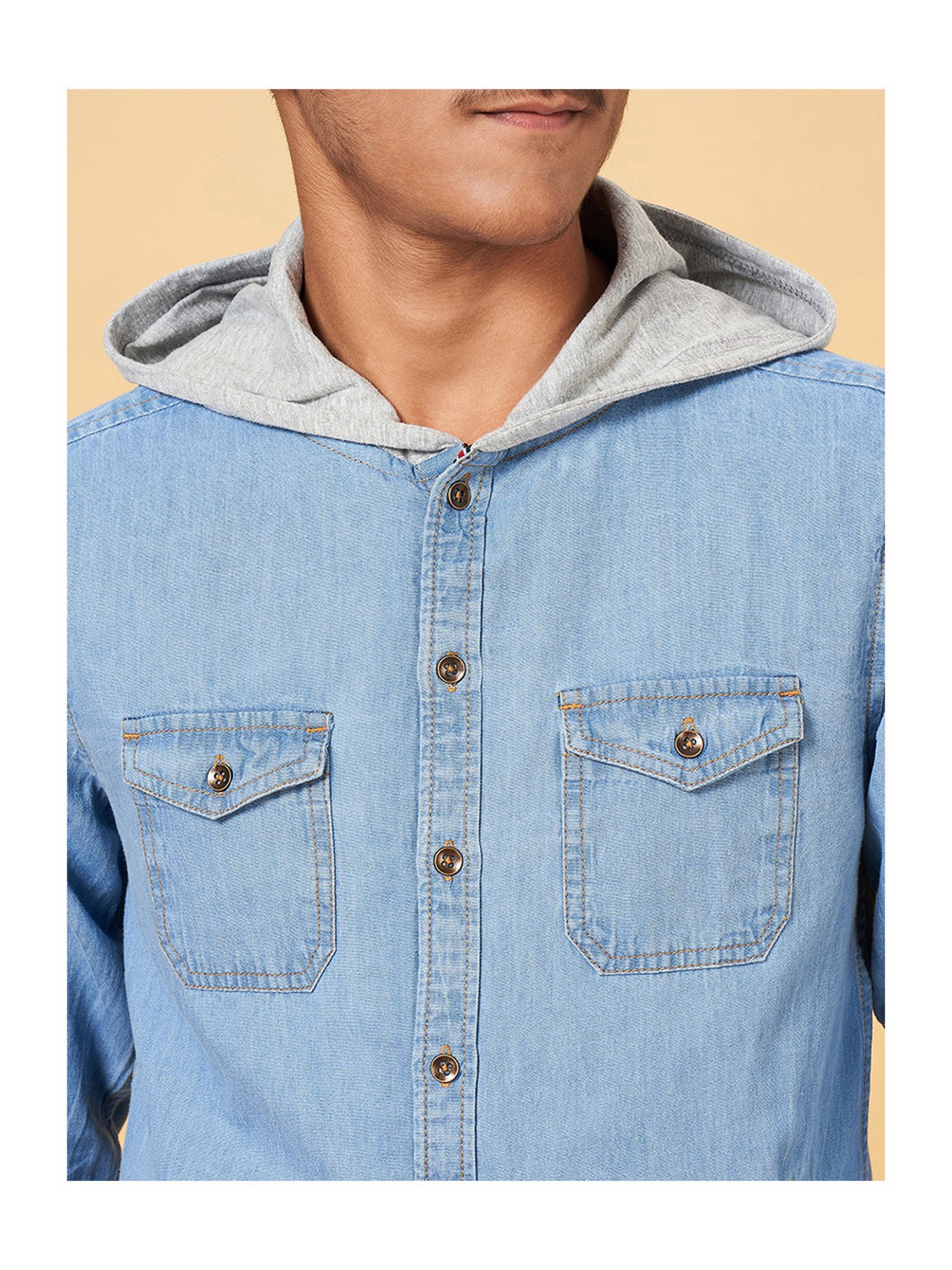 Coolsters by Pantaloons Kids Light Blue Solid Full Sleeves Shirt