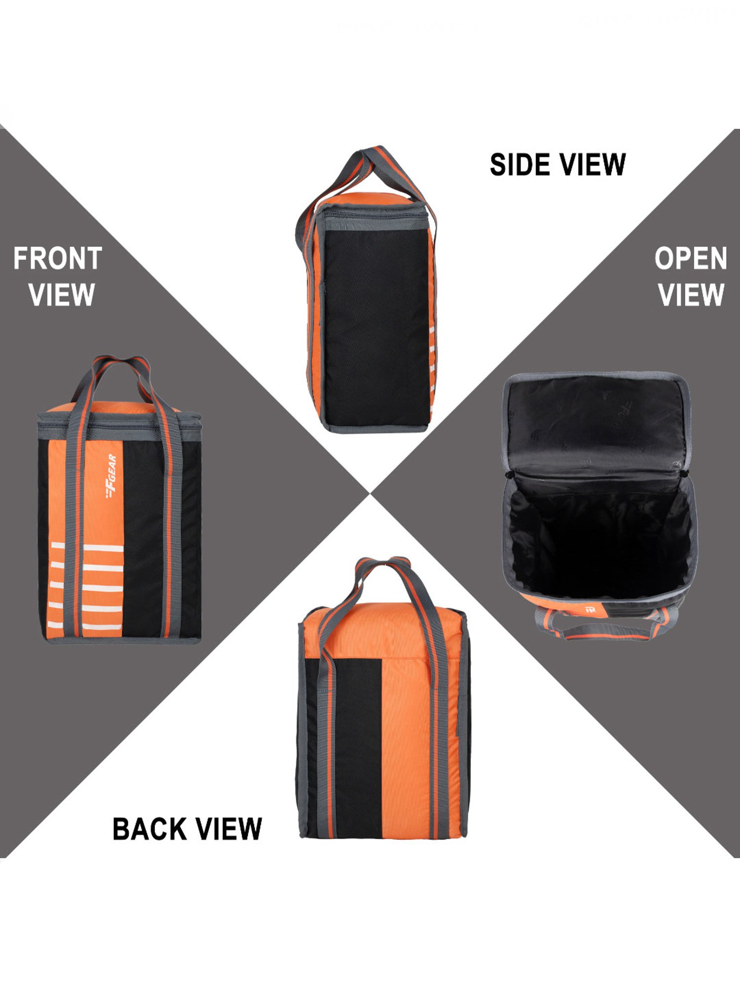 F Gear Munch Orange Medium Lunch Bag