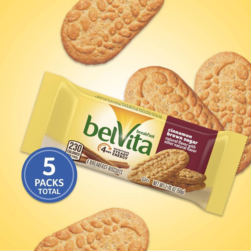 belVita Cinnamon Brown Sugar Breakfast Biscuits - 5 Packs