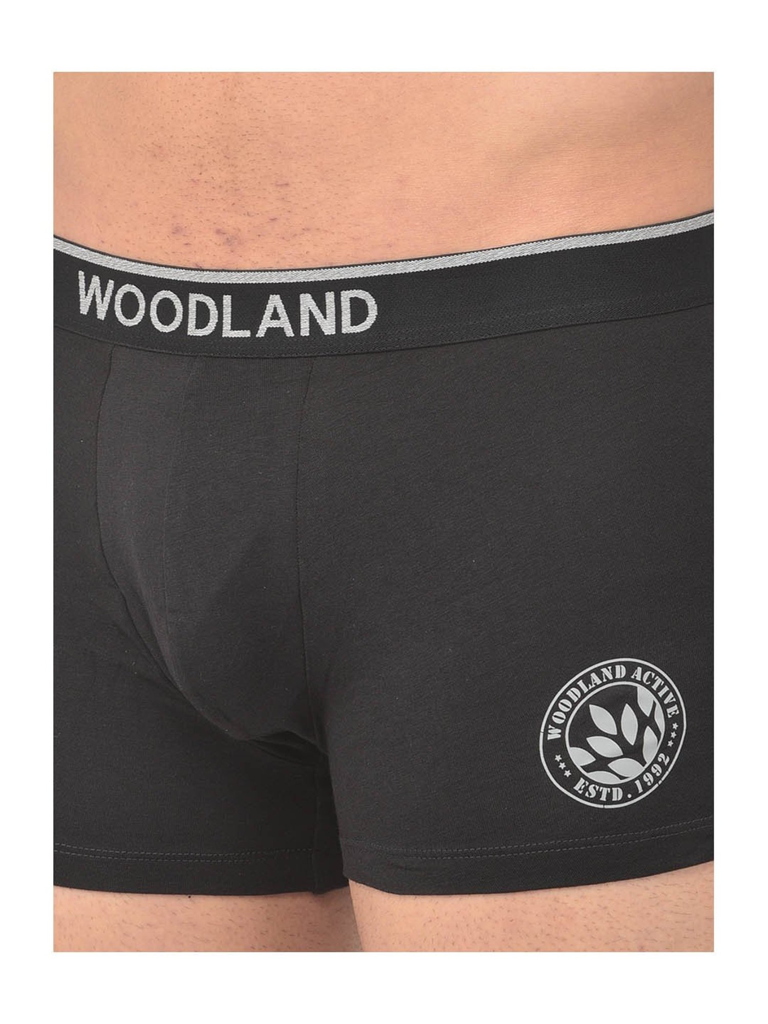 Woodland Black Solid High Rise Trunks