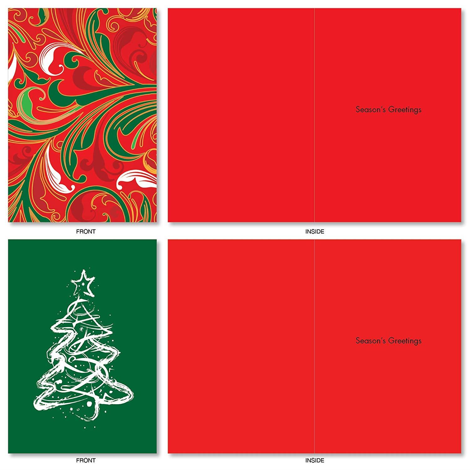 A5645XSG-B1x12 'Crafty Christmas': Assorted Box of 12 Christmas Cards; With Envelopes (10 Designs, 1 Greeting Card Per Design)