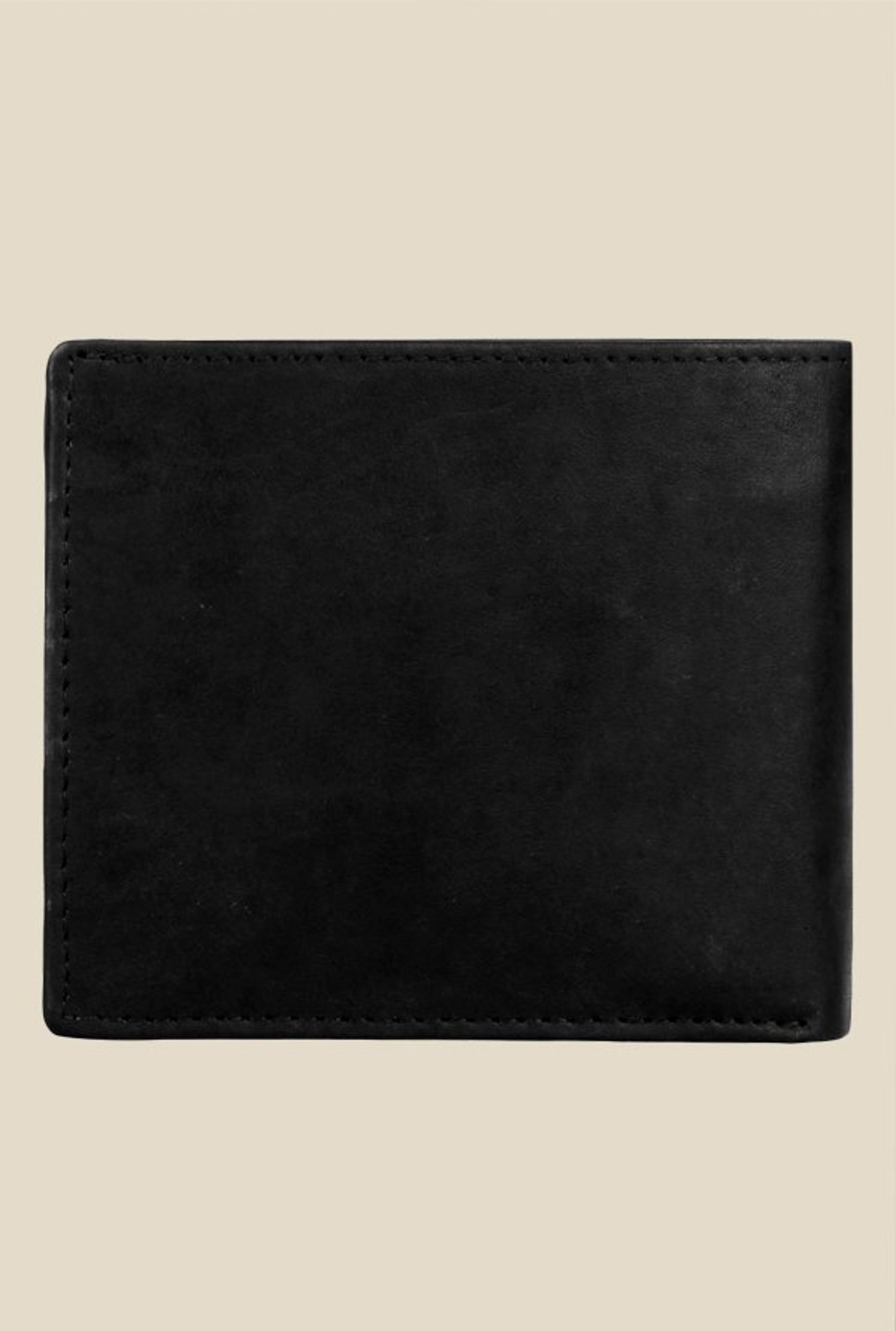 Bern Black Solid Bi-Fold Leather Wallet