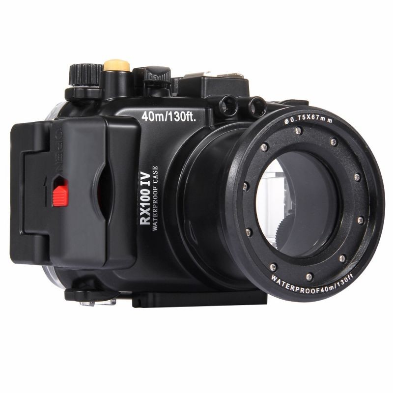40m Underwater Depth Diving Case Waterproof Camera Housing for Sony RX100 IV Black