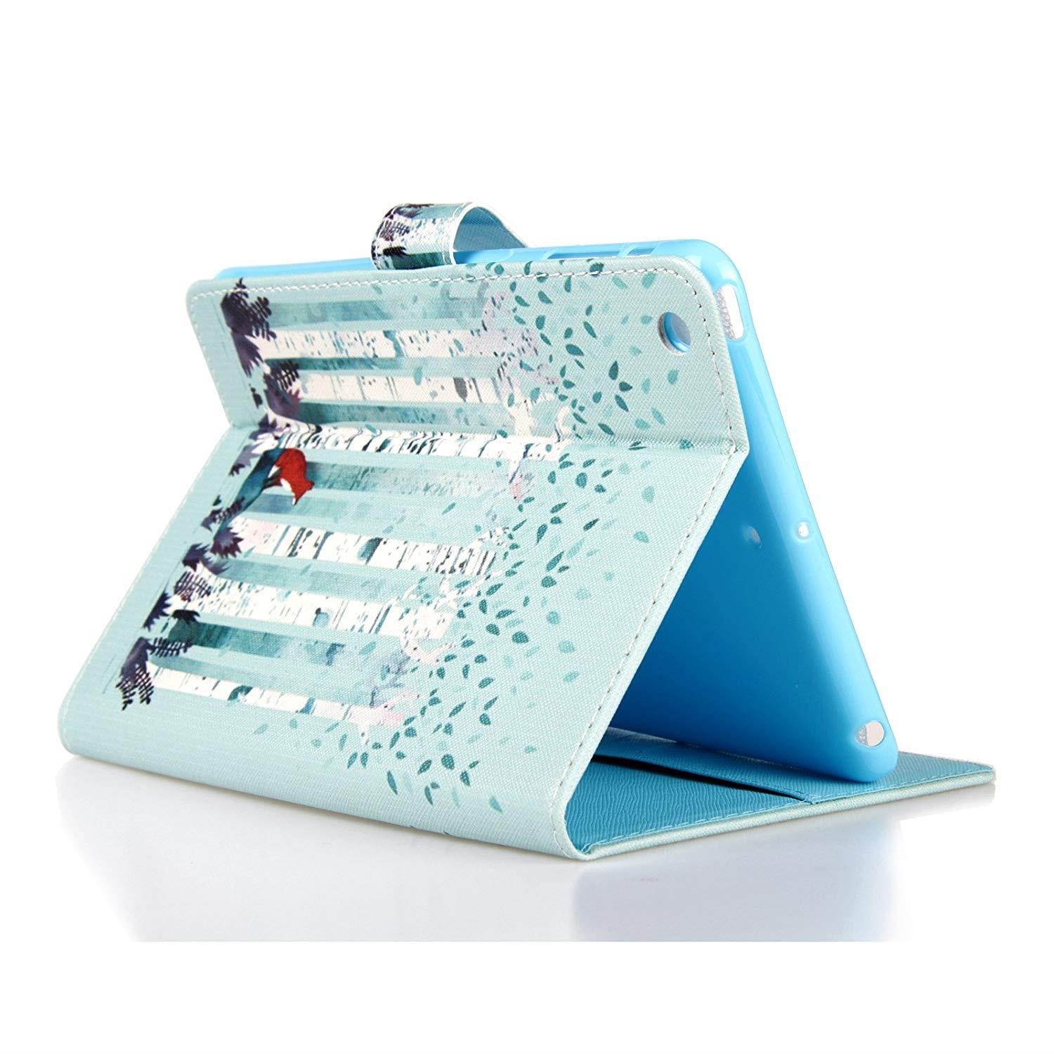 iPad Mini Case REASUN Cover Perfect Smart Auto Wake/Sleep Stand Case [Magnet Closure] Flip Folio Cards Slots Wallet Case For iPad Mini 1/2/3 (Fox)