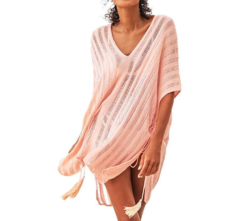 Women's Pink Crochet Tassels Cover Up - Cupshe - One Size Fits Most, Pink