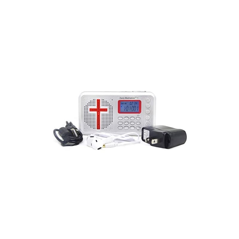 1 CSB Audio Bible Player Christian Standard Bible Electronic Bible with Rechargeable Battery Charger Ear Buds and Builtin Speaker