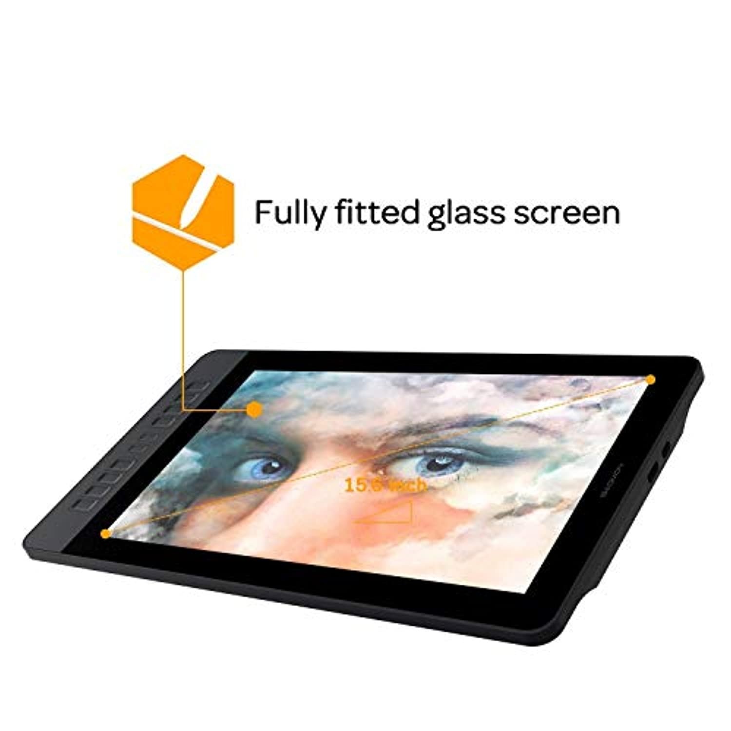 GAOMON PD1561 Pen Display  and  2-Finger Gloves -15.6'' 8192 Tilt-Support HD Graphics Drawing Monitor Tablet for Digital Drawing/ Animation/ Online Teaching and Meeting