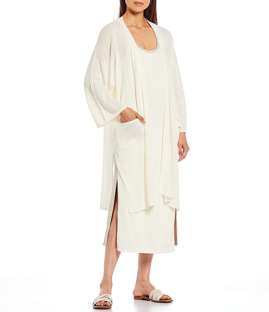 Splendid Knit Zip Up Drawstring Hoodie